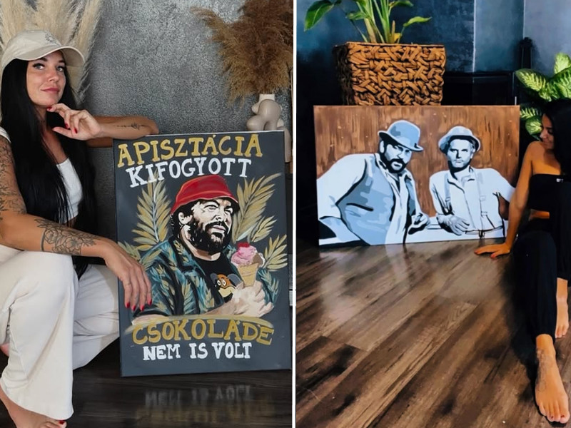 BlackBiankArt Bud Spencer és Terence Hill festmények